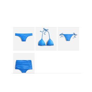 J Crew NWT matching bikini top and 3 bottoms - all XL